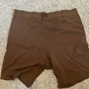 Brown, SKIMS, boyfriend, boxers